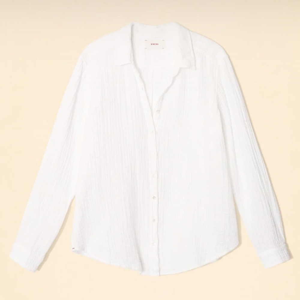 Xirena White Button Down Scout Shirt, Small
